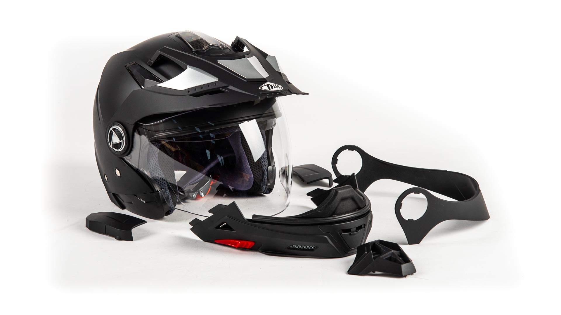 Шлем "THH" TS-45 MATTE BLK (S) трансформер 7-вариантов Шлем "THH" TS-45 MATTE BLK (S) трансформер 7-вариантов